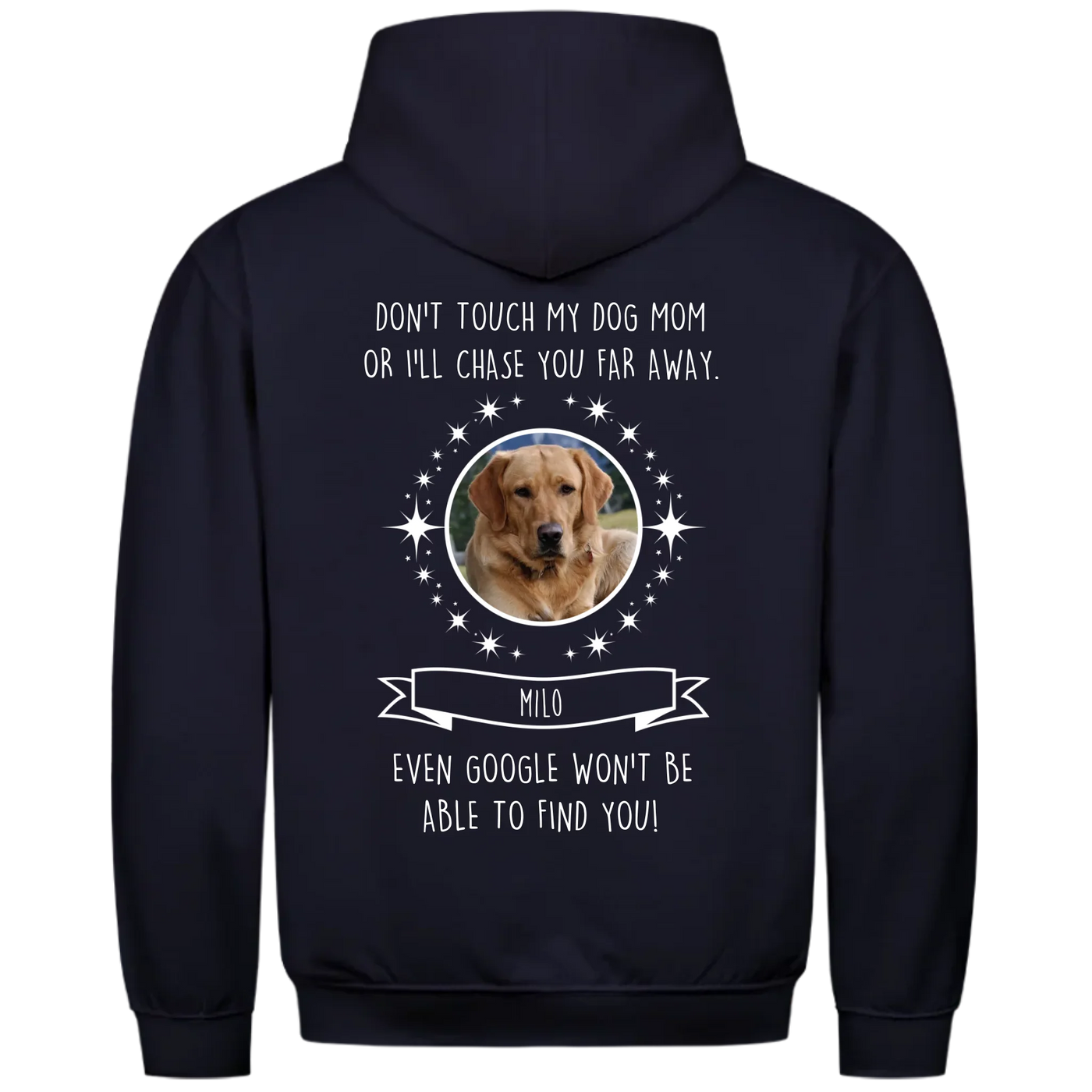 Don't touch my Dog Mom / Dog Dad – Personalized Unisex Hoodie with Custom Backprint