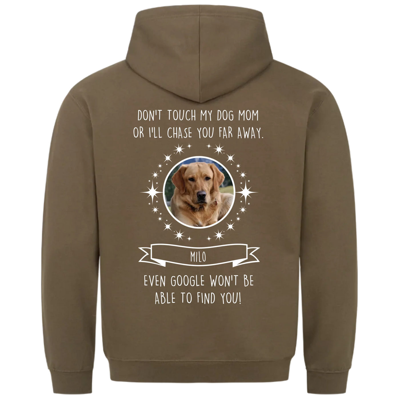 Don't touch my Dog Mom / Dog Dad – Personalized Unisex Hoodie with Custom Backprint