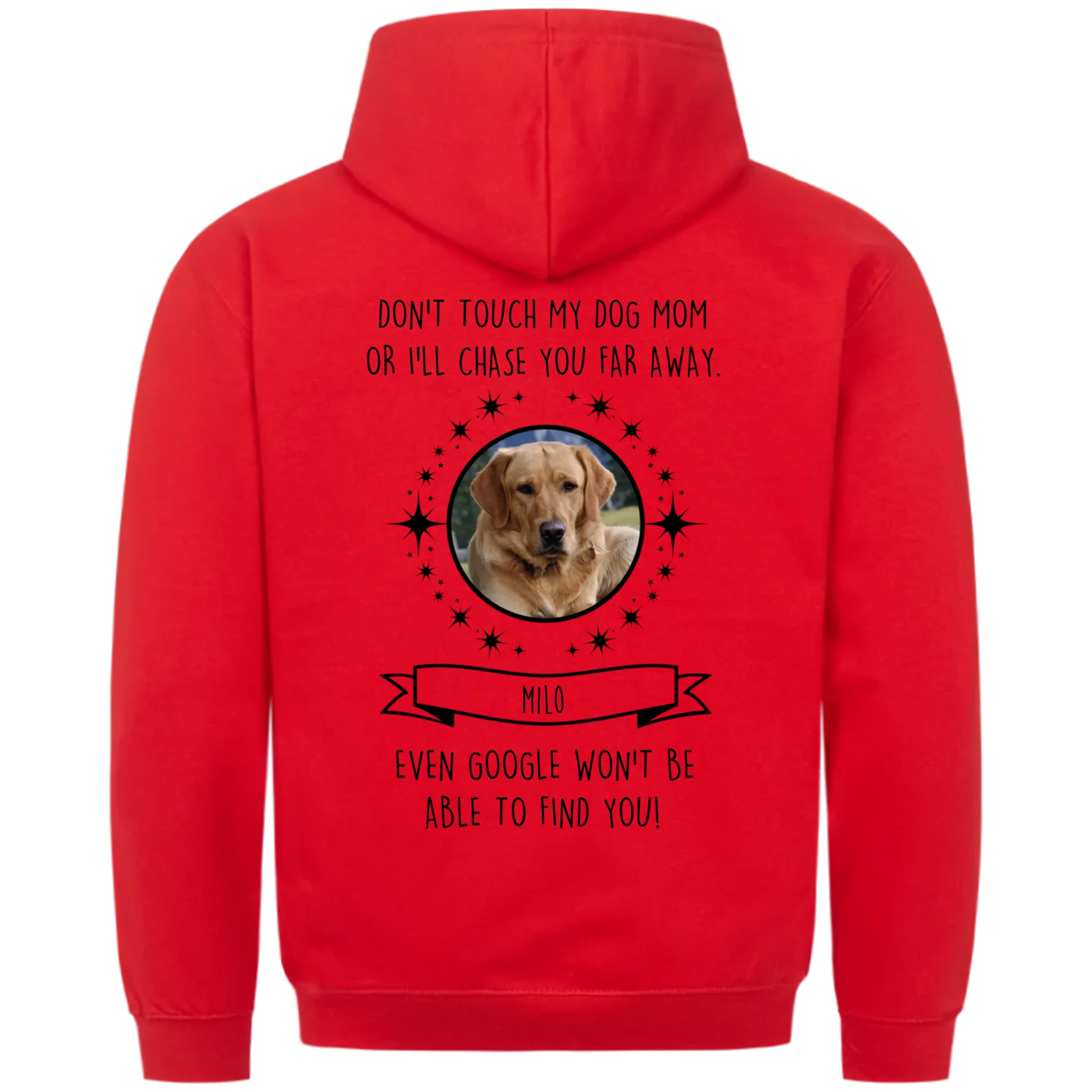 Don't touch my Dog Mom / Dog Dad – Personalized Unisex Hoodie with Custom Backprint