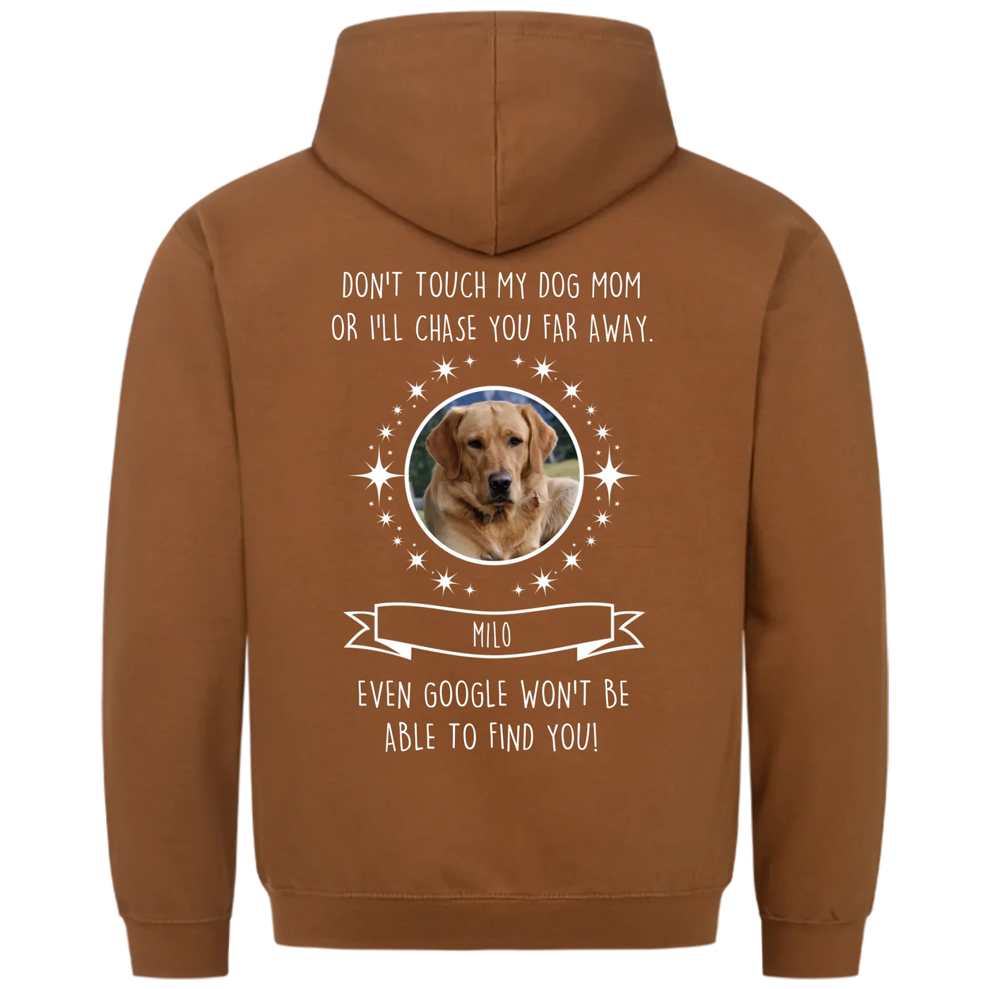 Don't touch my Dog Mom / Dog Dad – Personalized Unisex Hoodie with Custom Backprint
