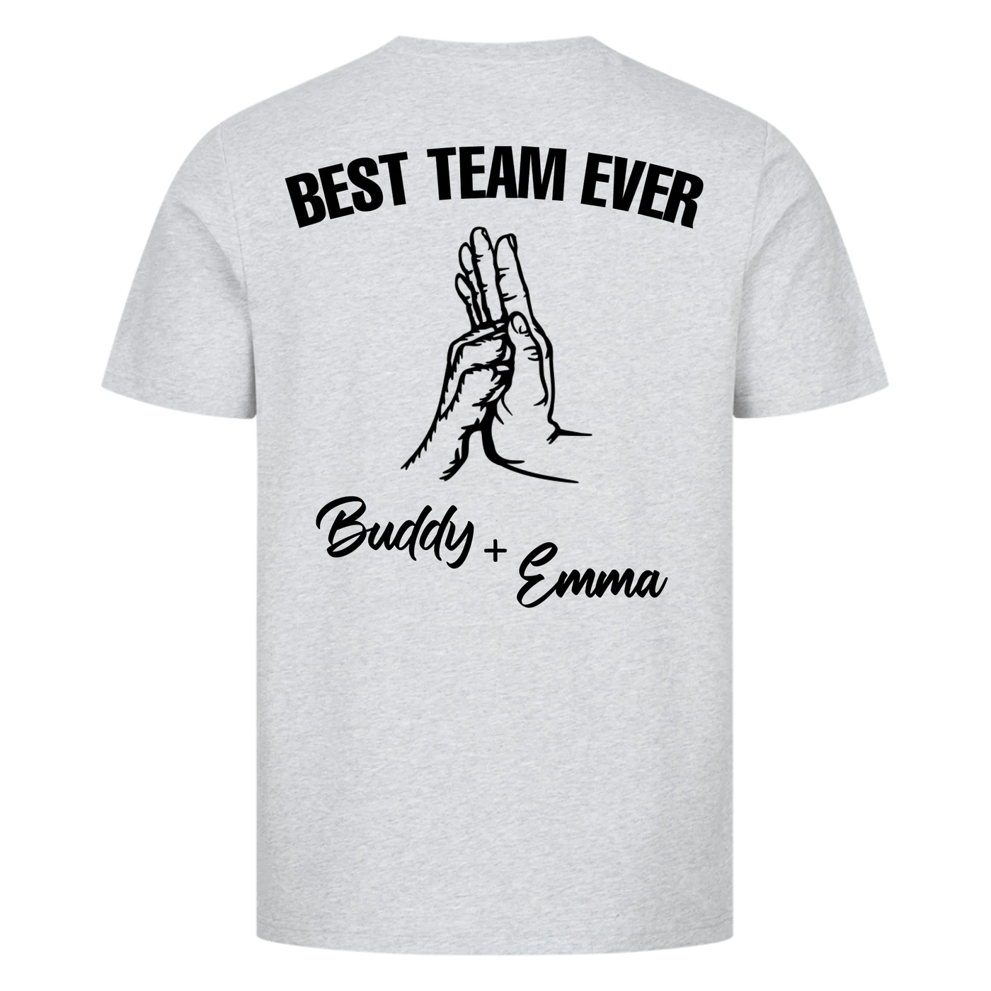 Best Team Ever – Personalisierbares Premium T-Shirt Rückendruck