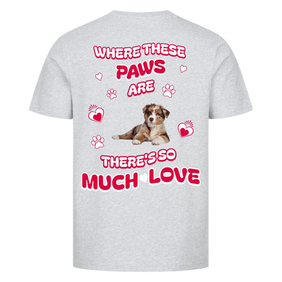 Where These Paws Are – Personalized Premium T-Shirt with Costum Backprint