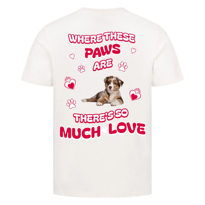 Where These Paws Are – Personalized Premium T-Shirt with Costum Backprint