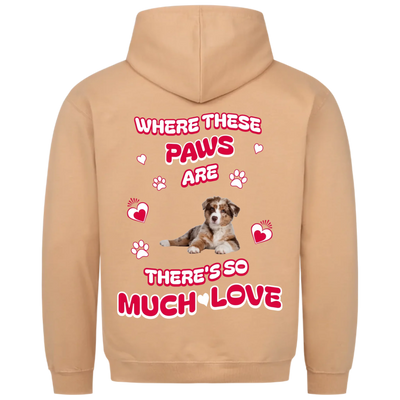 Where These Paws Are – Personalized Premium Hoodie with Costum Backprint