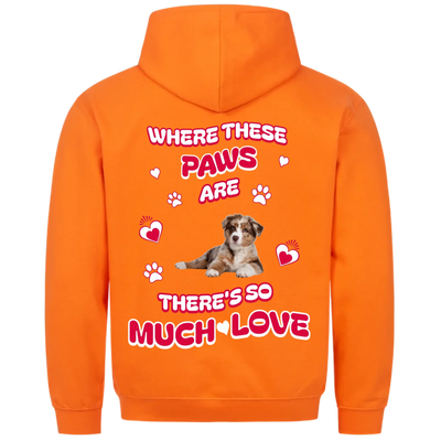 Where These Paws Are – Personalized Premium Hoodie with Costum Backprint