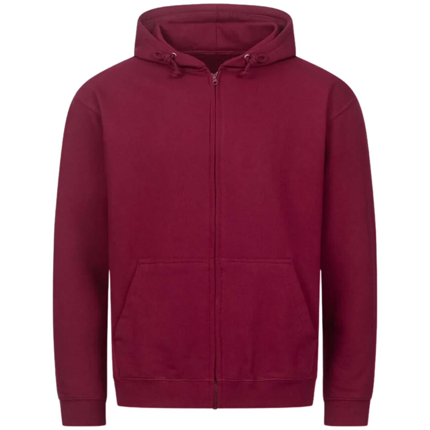 MP Zipper Hoodie burgundy front 2048 x 2048px