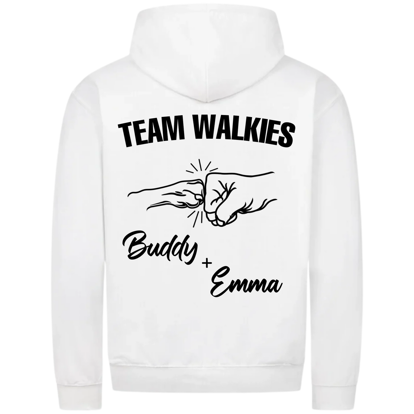 Team Walkies – Personalized Premium Zipper Hoodie with Custom Backprint