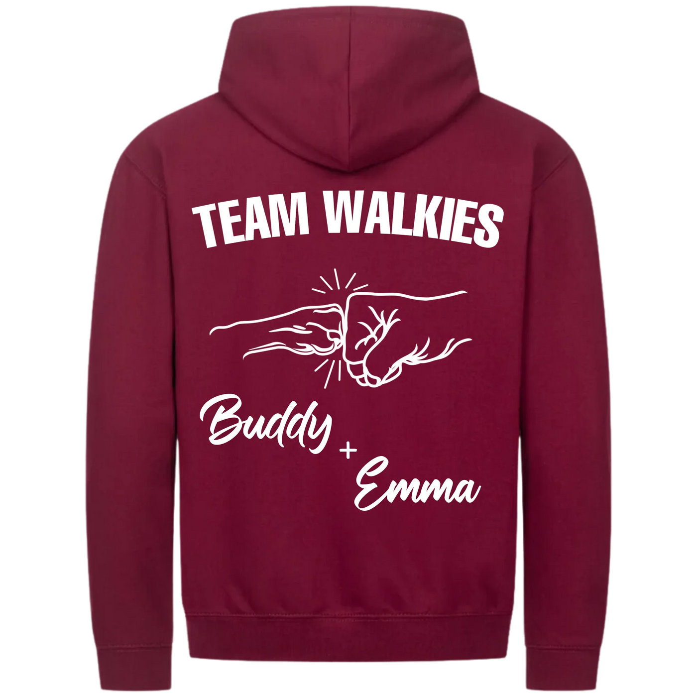 MP Zipper Hoodie burgundy back 2048 x 2048px