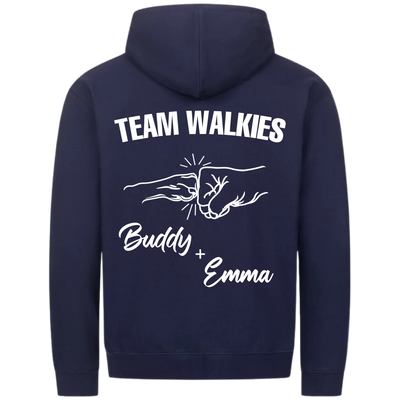 Team Walkies – Personalized Premium Zipper Hoodie with Custom Backprint