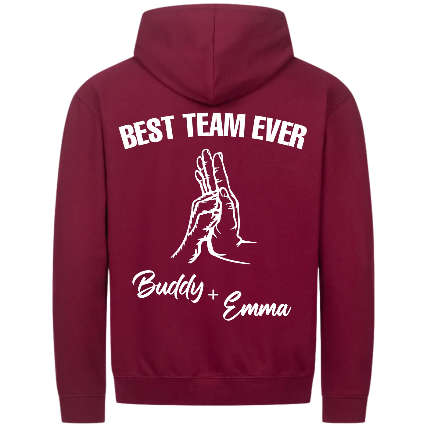 MP Zipper Hoodie burgundy back 2048 x 2048px