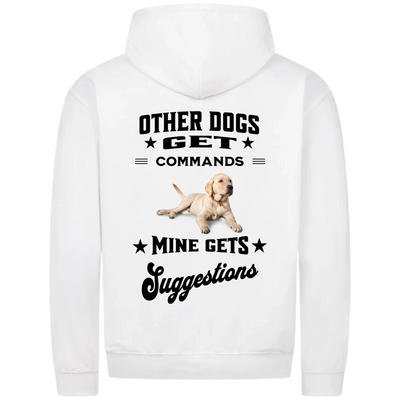 Other Dogs Get Commands  – Personalized Premium Zipper Hoodie with Custom Backprint