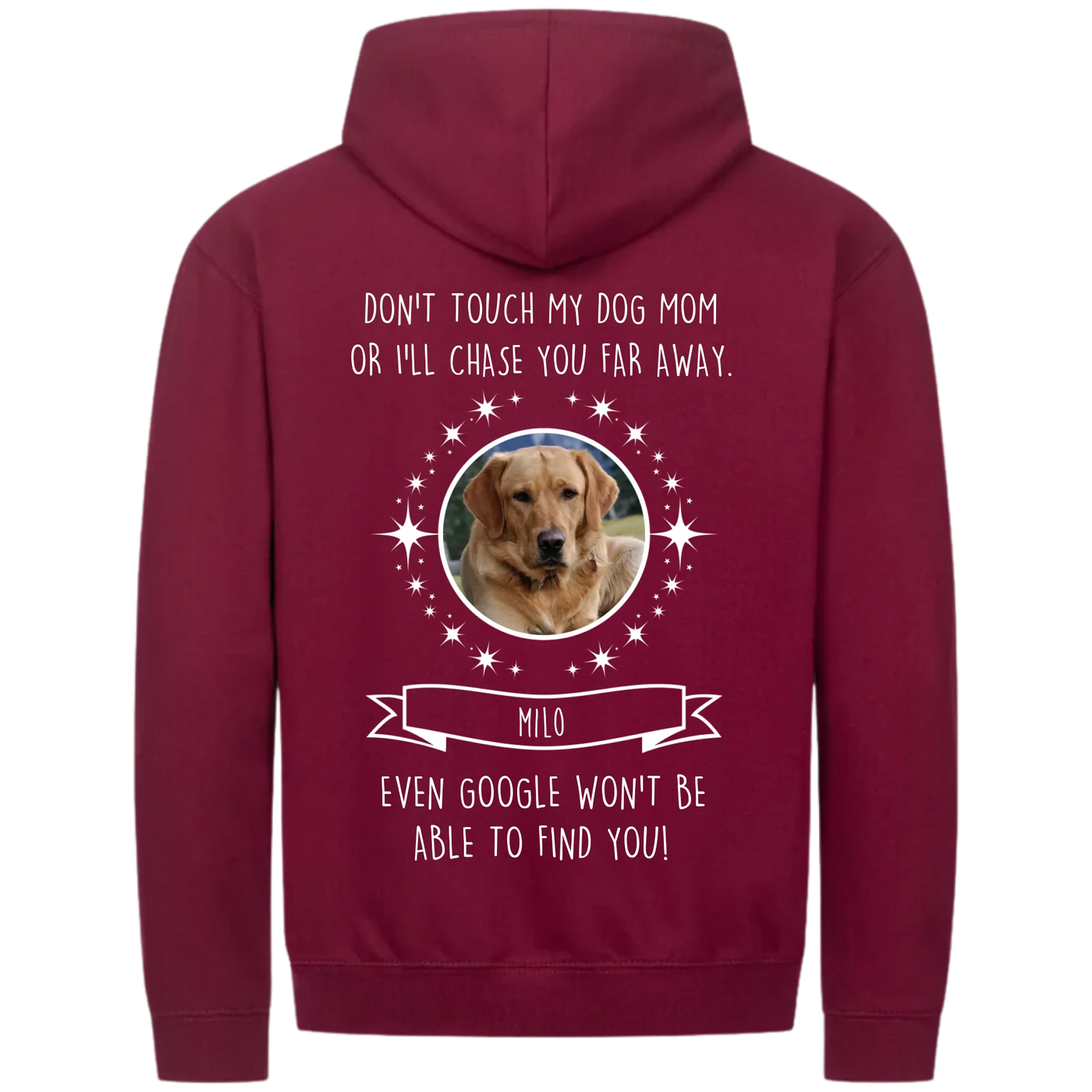 MP Zipper Hoodie burgundy back 2048 x 2048px