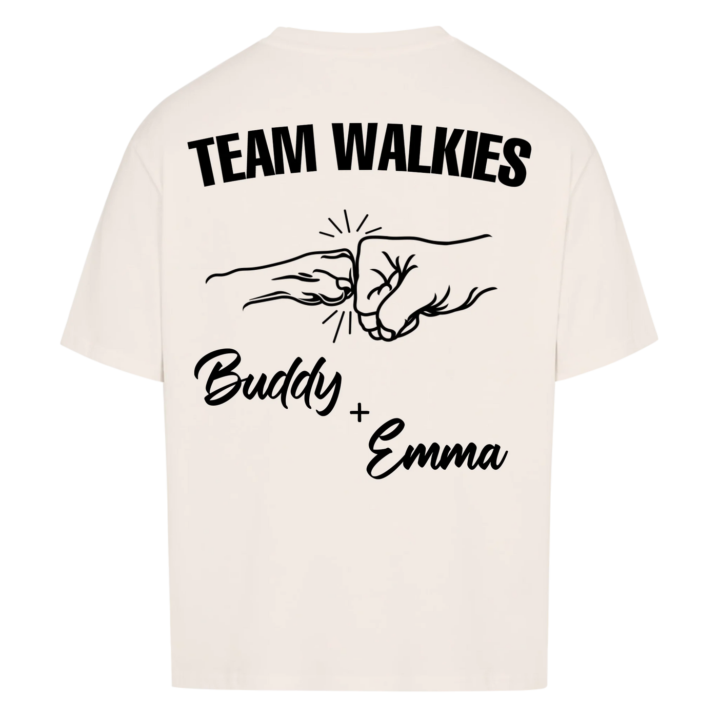 Team Walkies – Personalized Oversized Shirt with Custom Backprint