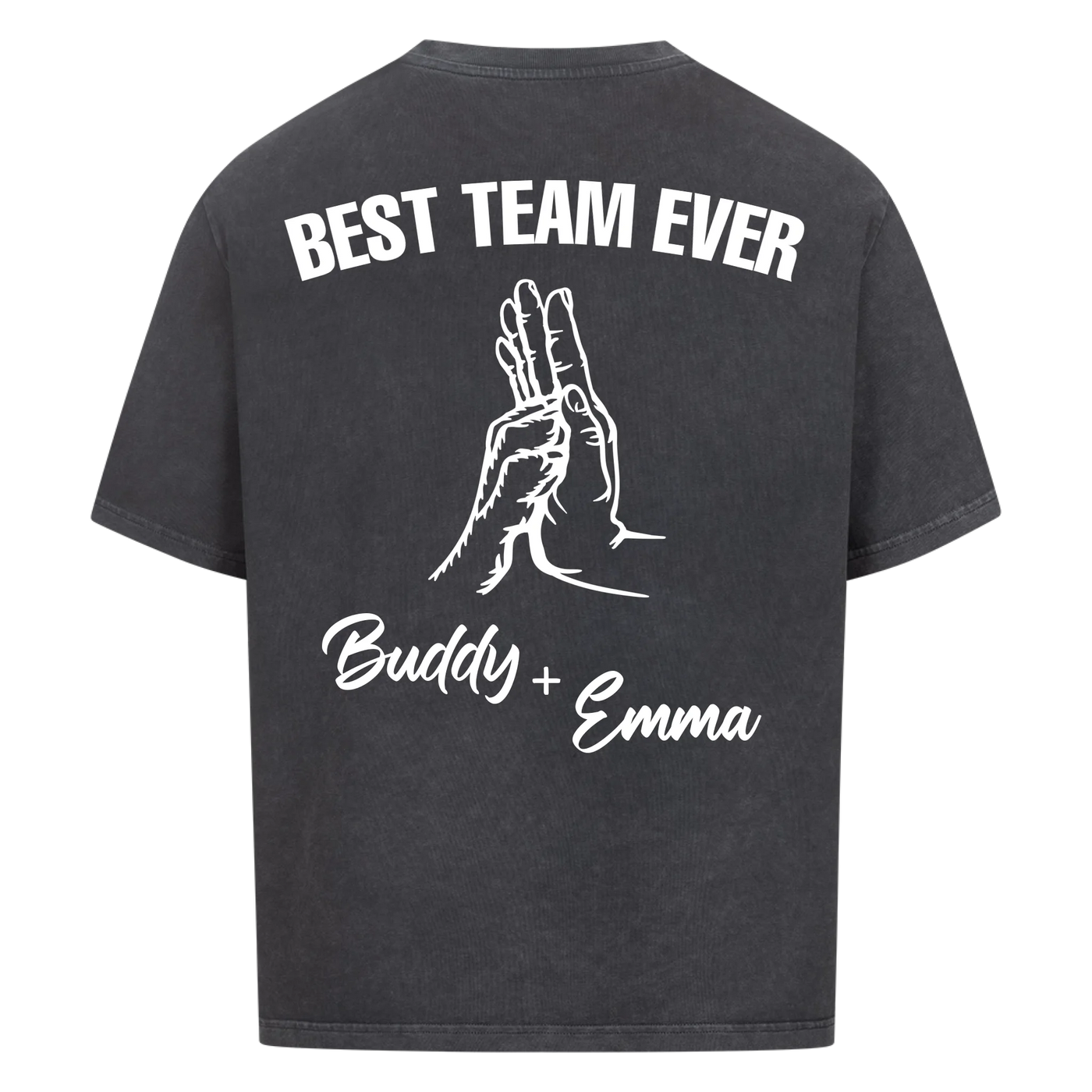 Best Team Ever – Personalized Oversized Shirt with Custom Backprint