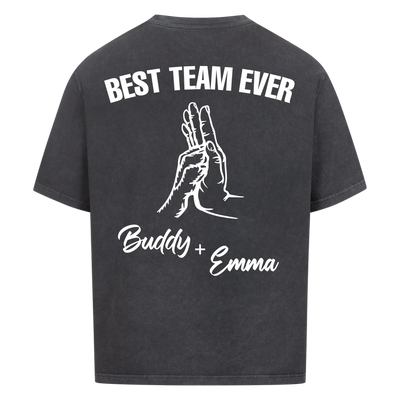 Best Team Ever – Personalized Oversized Shirt with Custom Backprint