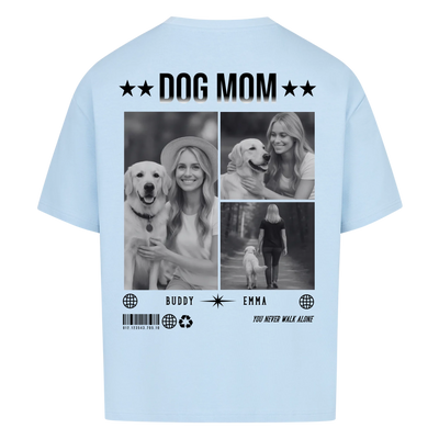 Dog Mom Photo Collage – Personalized Oversized Shirt with Custom Backprint